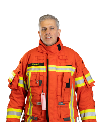 Josef Bergler im Schutzanzug