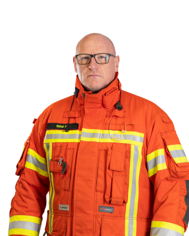 Frank Bötzl im Schutzanzug