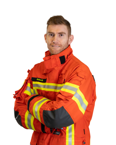 Dr. Stephan Kuhn im Schutzanzug