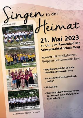 Plakat zu Singen in der Heimat 2023 Plakat zu Singen in der Heimat 2023