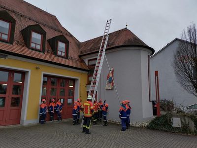 Praktische Ausbildung: Schiebeleiter