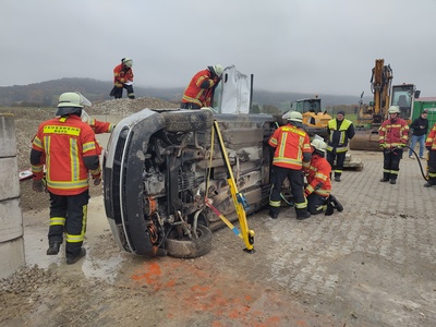 Szenario 2: Ansicht des gesicherten PKWs von der Bodenseite