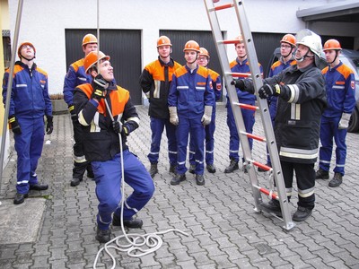 Praktische Ausbildung bei der Modularen Truppmanausbildung: Leitern