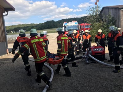 Abtransport der Verletzten