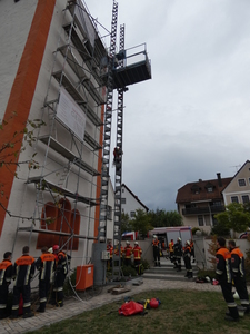 Übungsobjekt: Bauaufzug an der Sindlbacher Kirche