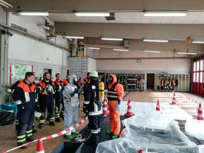 Betrieb des Dekonplatzes Betrieb des Dekonplatzes