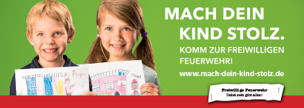 Imagekampagne des LFV Bayern 2014: Mach dein Kind stolz, komm zur Freiwilligen Feuerwehr